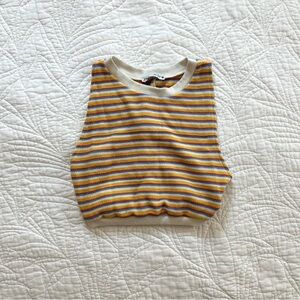 Zara Cropped Striped Tank
